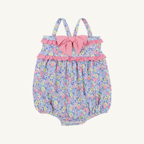 St. Bart's Bubble Bathing Suit- Briar Patch Petals/Hamptons Hot Pink