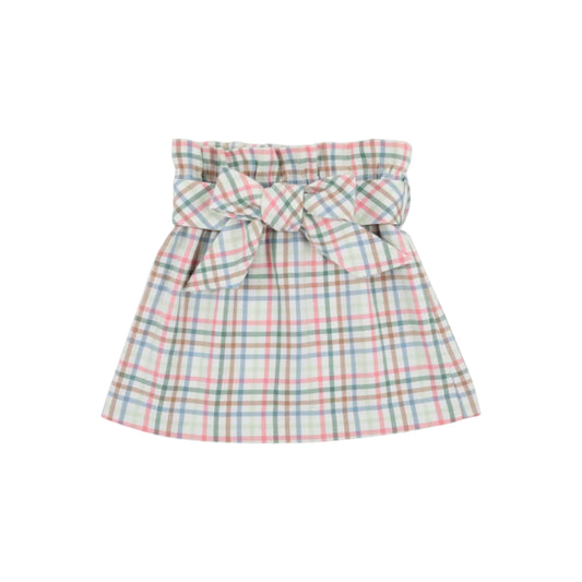 Beasley Bow Skirt, Woven Yarn, Manalapan Plaid