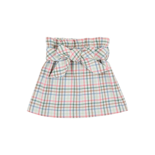 Beasley Bow Skirt, Woven Yarn, Manalapan Plaid