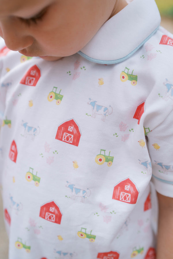 Sibley Pant Set, Barnyard Tales, Bluffton Blue