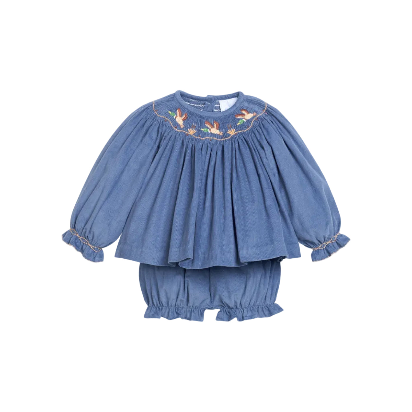 Smocked Bishop Bloomer Set- Flying Mallard