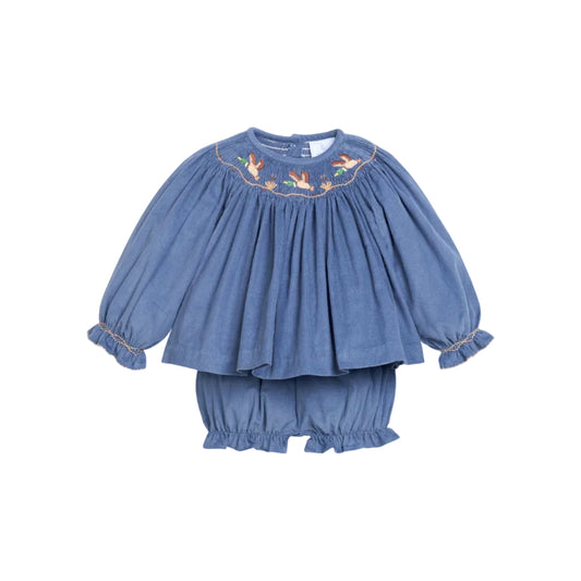 Smocked Bishop Bloomer Set- Flying Mallard