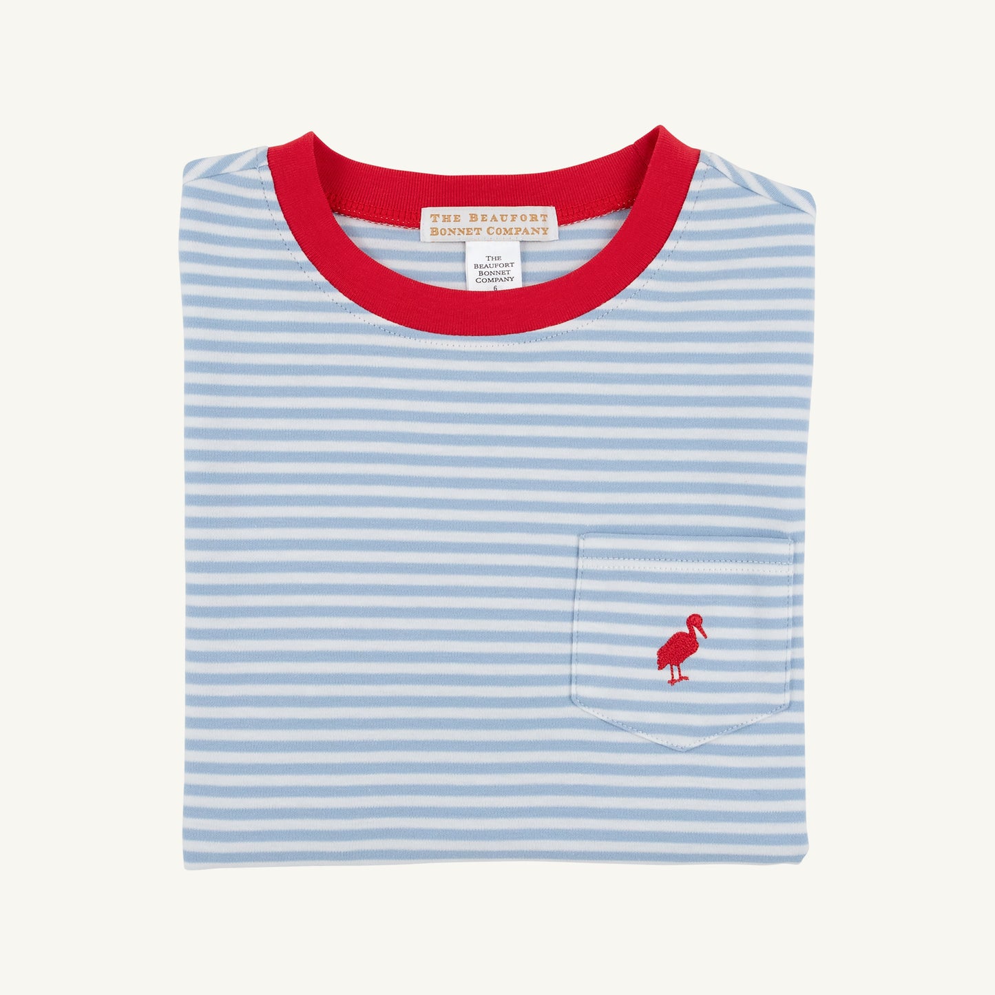 Long Sleeve Carter Crewneck, Barrington Blue Stripe/Richmond Red