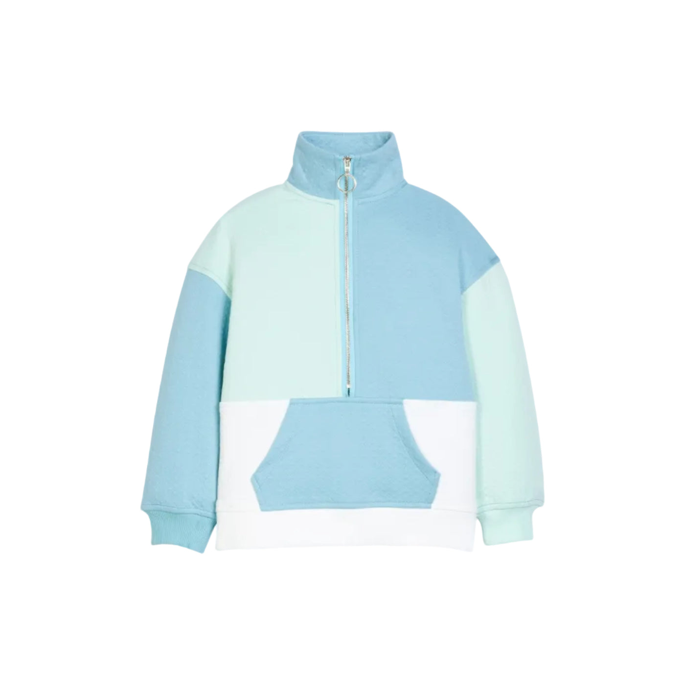 Color Block Pullover- Blue and Mint