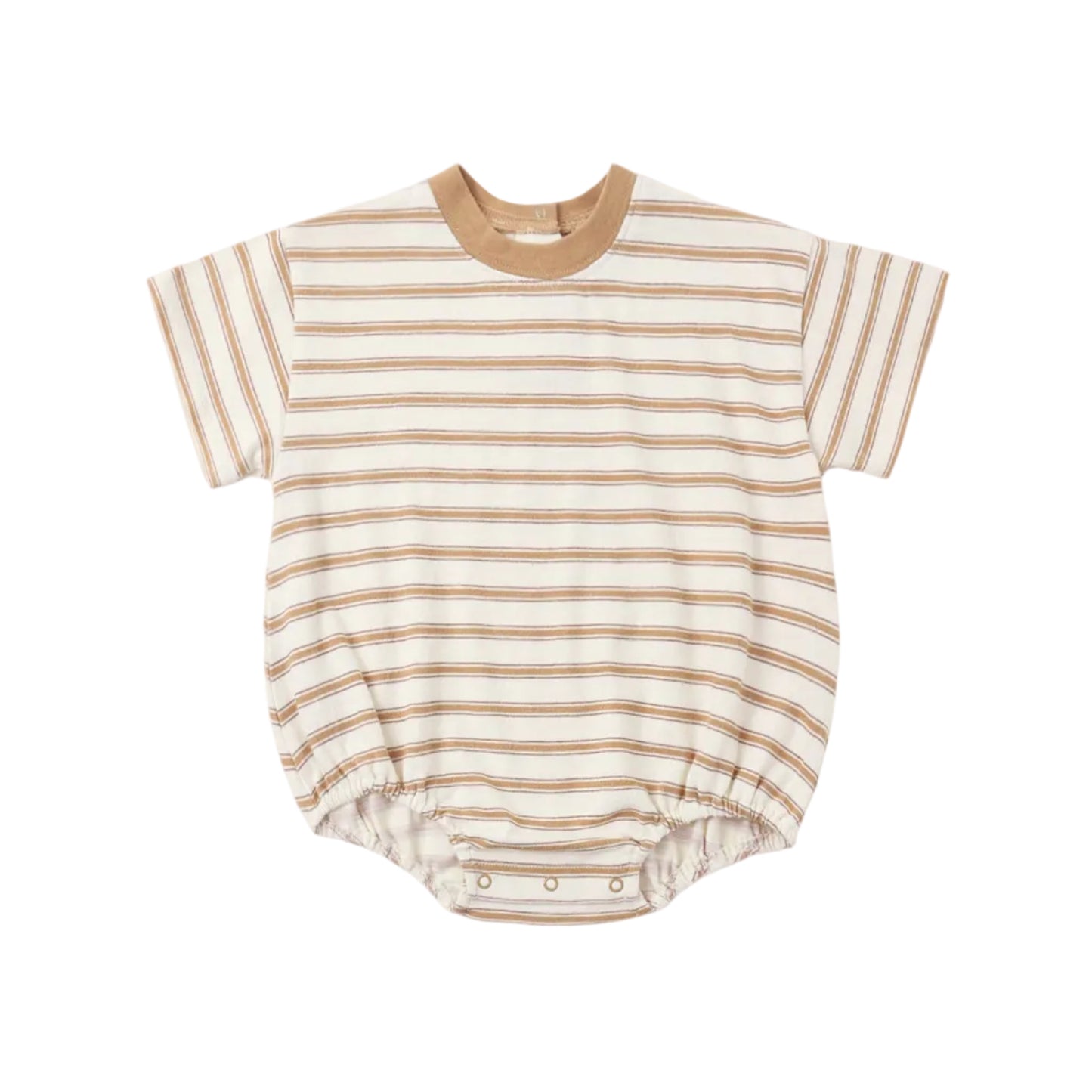 Relaxed Bubble Romper Fawn Stripe