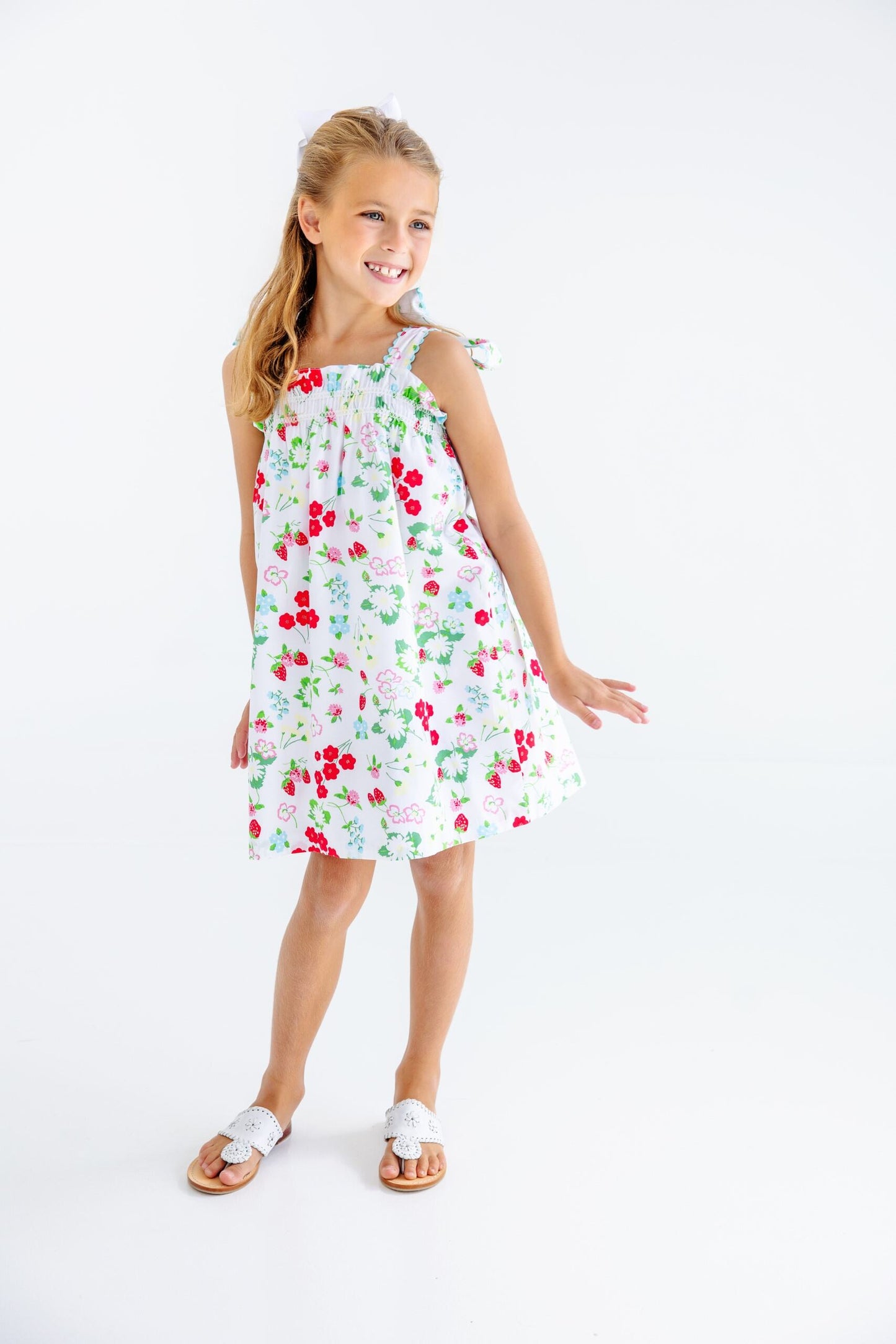 Lainey's Little Dress- Broadcloth- Berry Sweet/Belhaven Blue