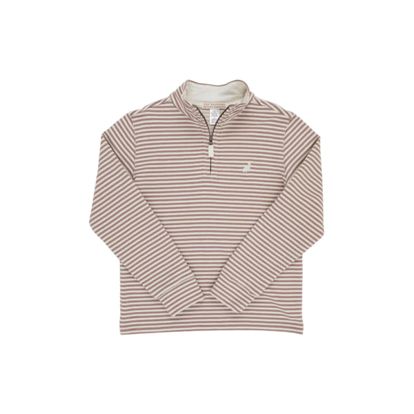 Heyword Half Zip-Gray Bay Brown/Palmetto Pearl Stripe/Palmetto Pearl
