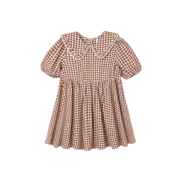 Camille Dress- Brick Check