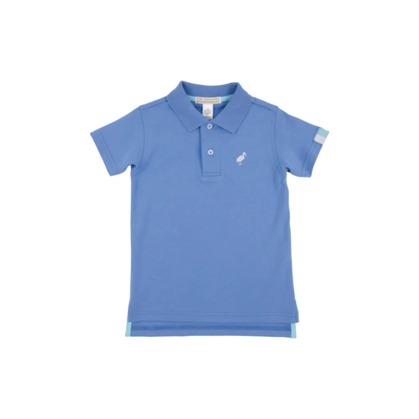 Prim and Proper Polo SS- Pima, Barbados Blue/Worth Ave White