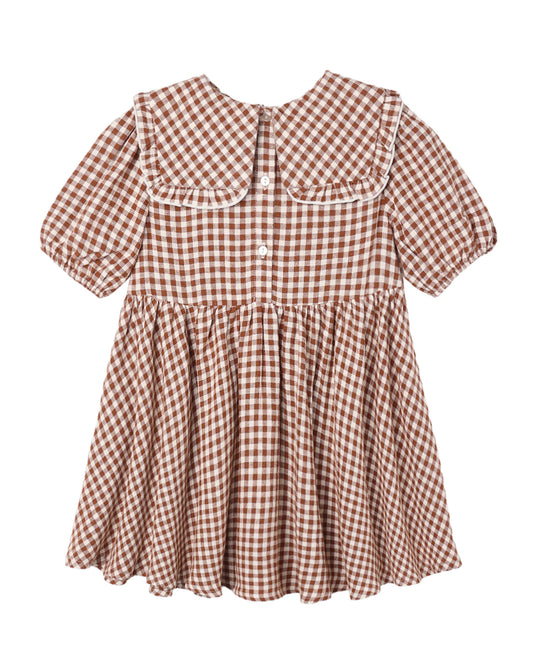 Camille Dress- Brick Check