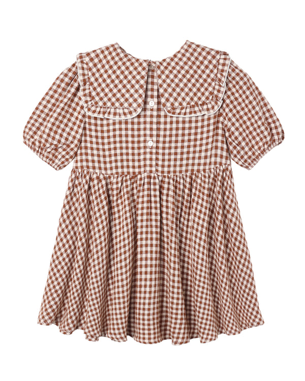 Camille Dress- Brick Check