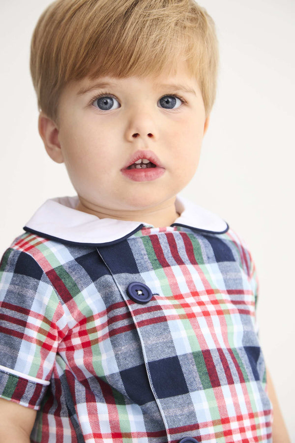 Brock Bubble, Flannel, Covington Cottage Plaid/Worth Ave White