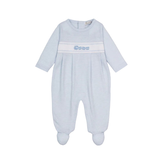 Classic Treasures Footie, Light Blue Stripe