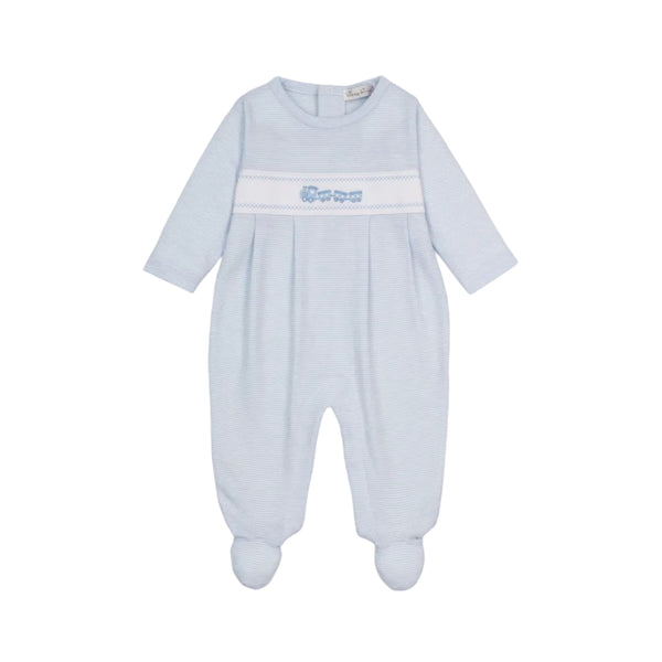 Classic Treasures Footie, Light Blue Stripe