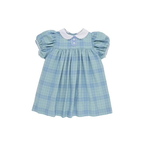 Mary Dal Dress- Woven Yarn-Audubon Park Plaid/Sarasota Sky