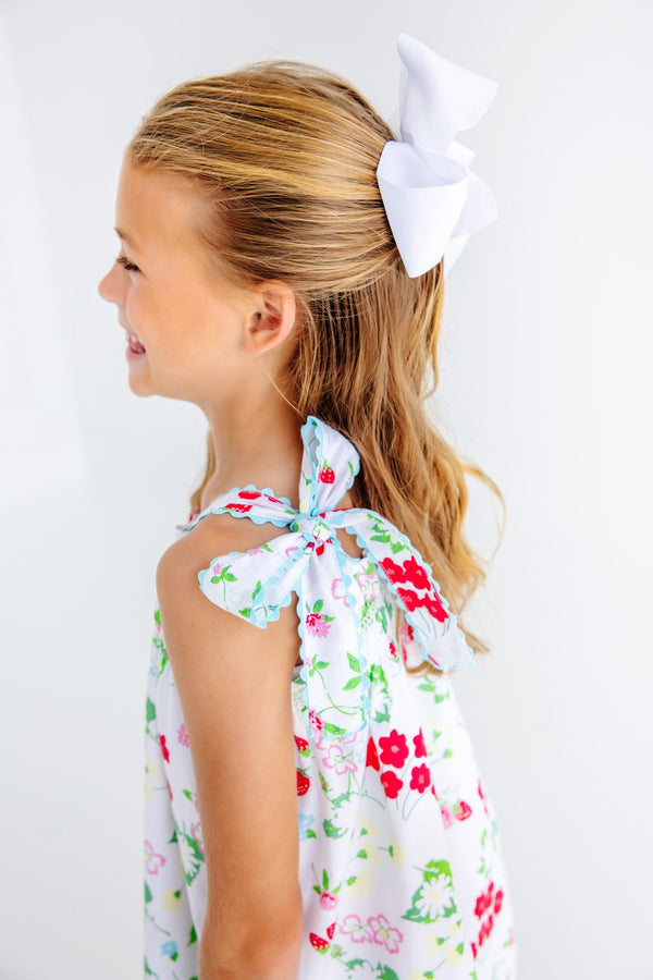 Lainey's Little Dress- Broadcloth- Berry Sweet/Belhaven Blue
