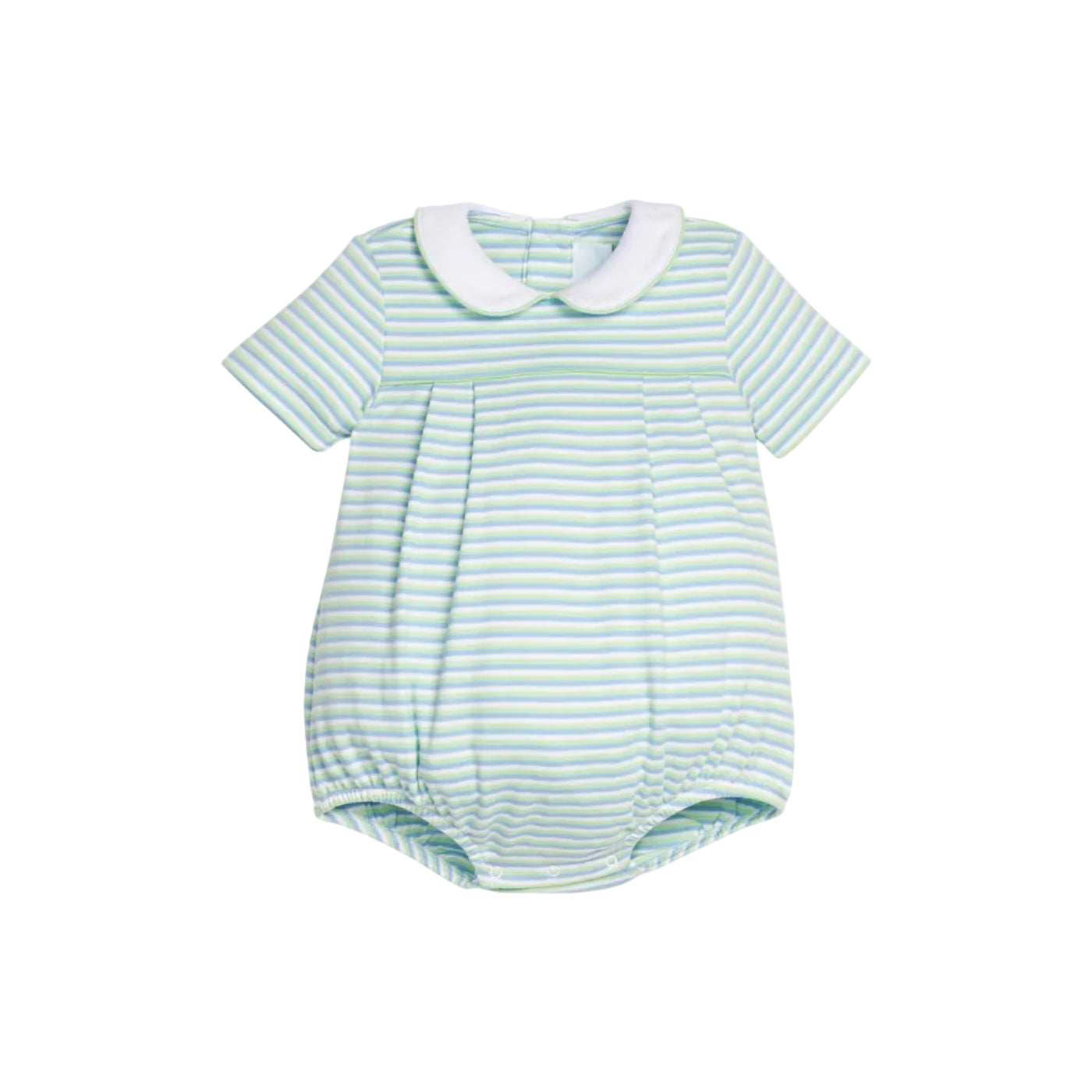 Pleated Peter Pan Bubble- Greenview Stripe