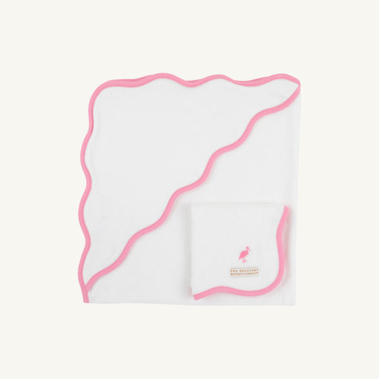 The Rub-A-Dub Gift Set- Infant, Worth Ave White/Hamptons Hot Pink