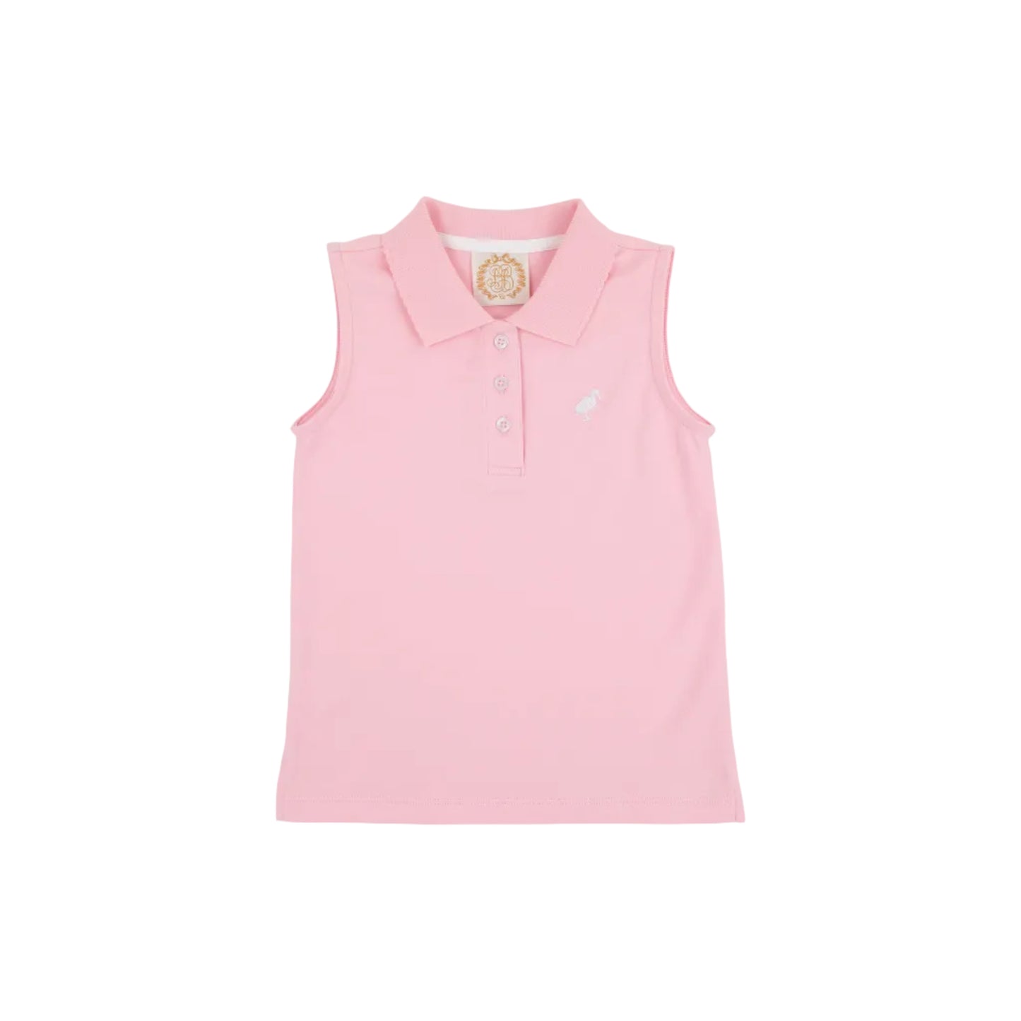 Sleeveless Anna Price Polo-Pier Party Pink/Worth Ave. White