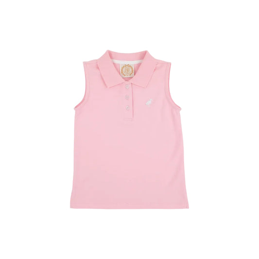 Sleeveless Anna Price Polo-Pier Party Pink/Worth Ave. White
