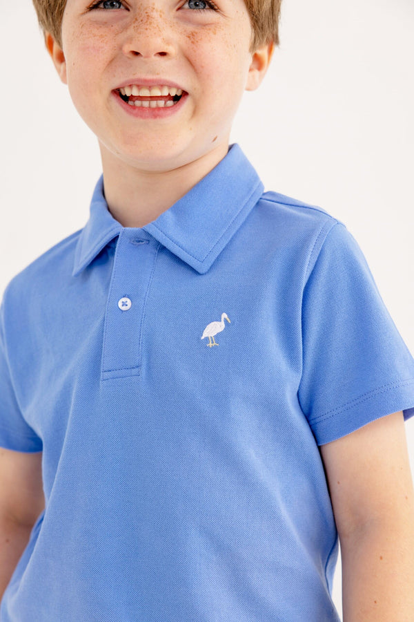 Prim and Proper Beach Polo- Sunrise Blvd Blue/Multicolor