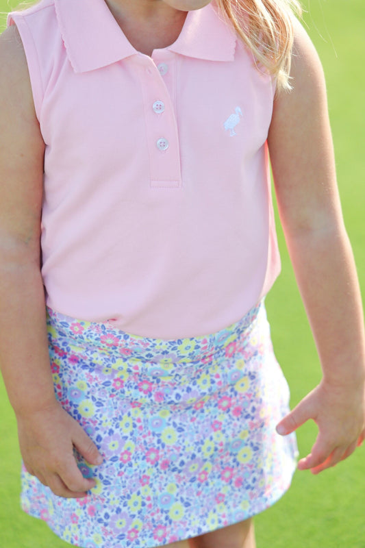 Sleeveless Anna Price Polo-Pier Party Pink/Worth Ave. White