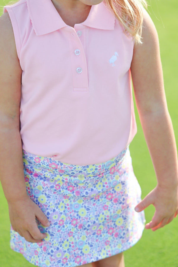 Sleeveless Anna Price Polo-Pier Party Pink/Worth Ave. White