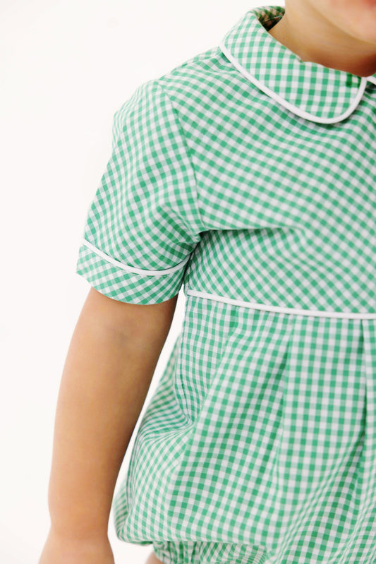 Bradford Bubble-Gibson Island Green Mini Gingham/Worth Ave White