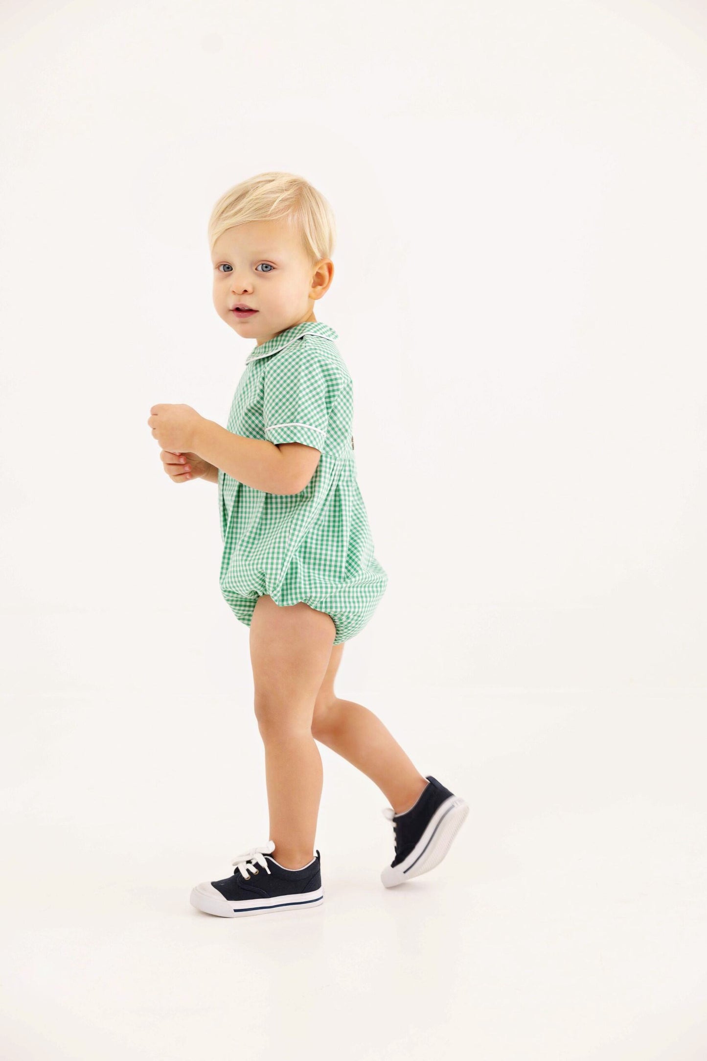 Bradford Bubble-Gibson Island Green Mini Gingham/Worth Ave White
