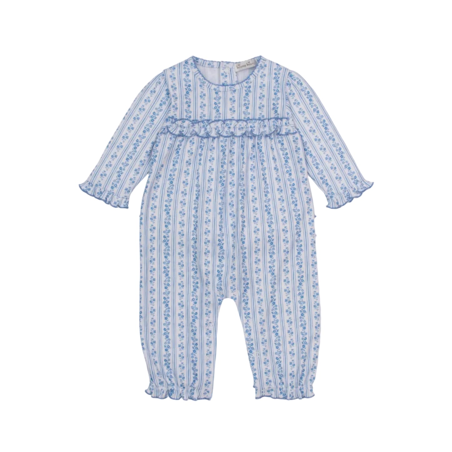Watercolor Floral Playsuit- Blue