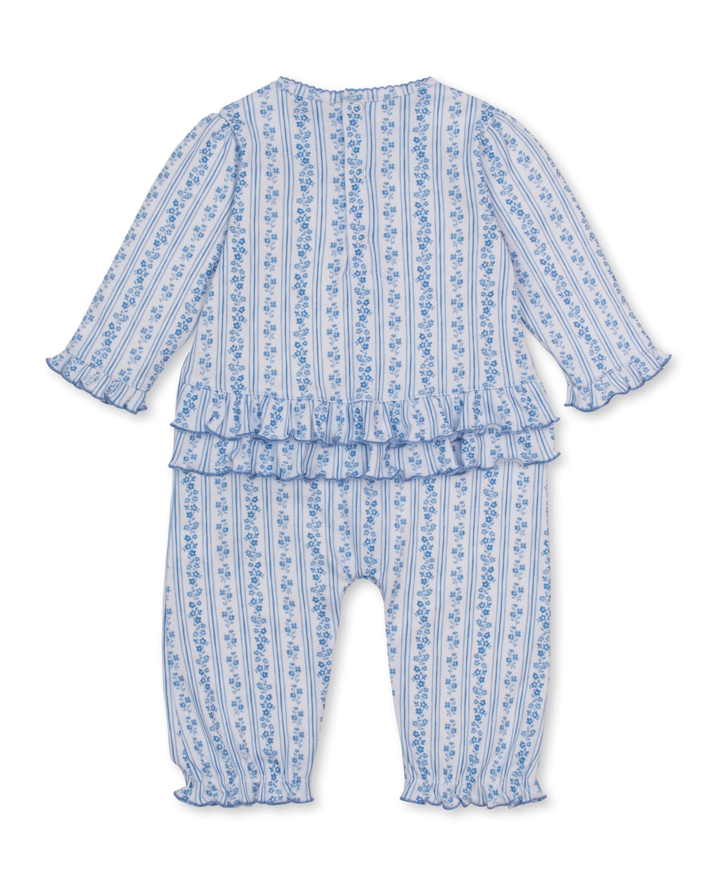 Watercolor Floral Playsuit- Blue