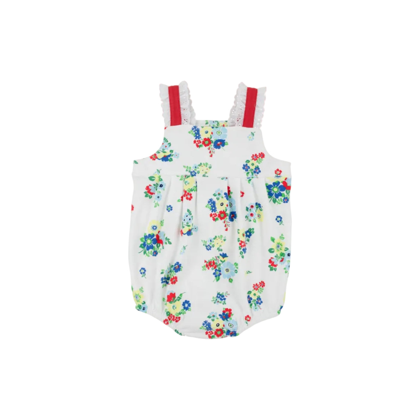 Branham Bubble-Pima-Eyelet, Biltmoore Blooms (Buckhead Blue) Richmond Red/Worth Ave White