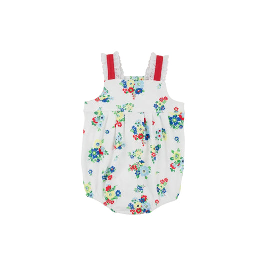 Branham Bubble-Pima-Eyelet, Biltmoore Blooms (Buckhead Blue) Richmond Red/Worth Ave White