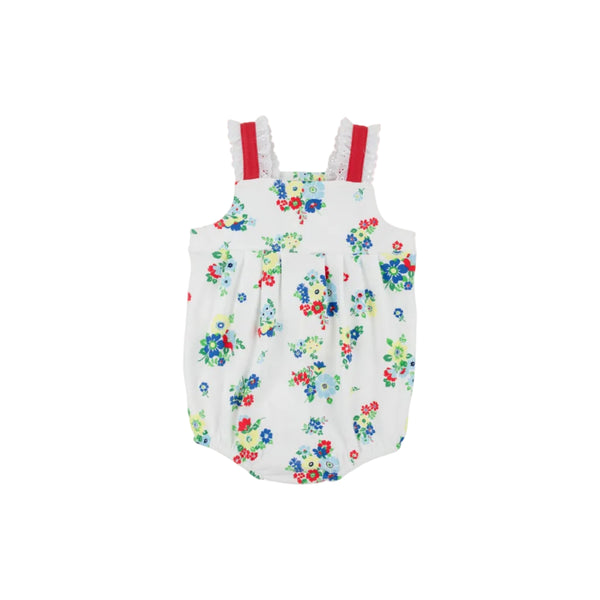 Branham Bubble-Pima-Eyelet, Biltmoore Blooms (Buckhead Blue) Richmond Red/Worth Ave White