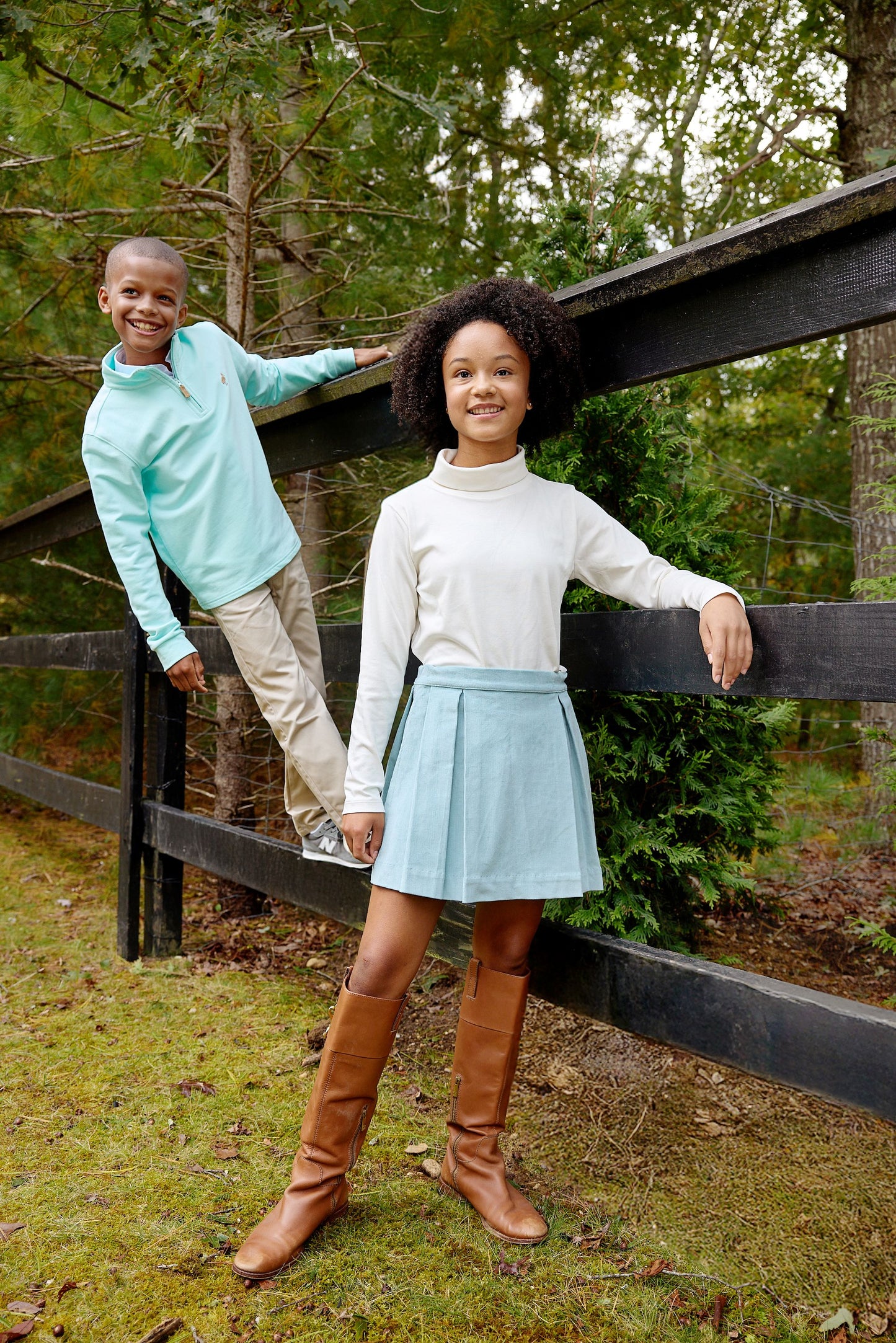 Parson Pleated Skirt- Corduroy- Old Greenwich Green