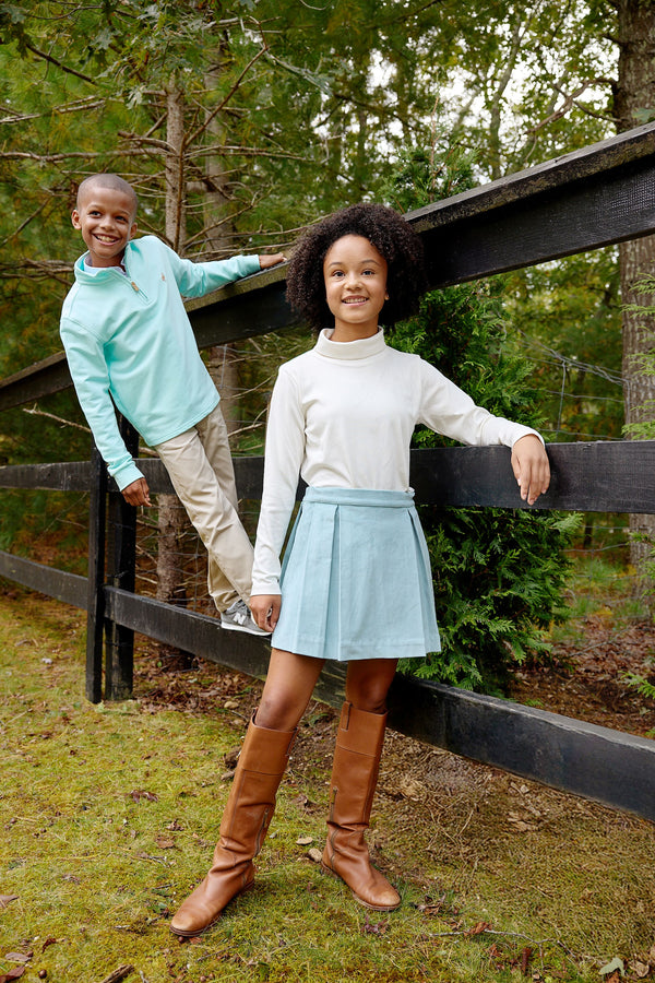Parson Pleated Skirt- Corduroy- Old Greenwich Green