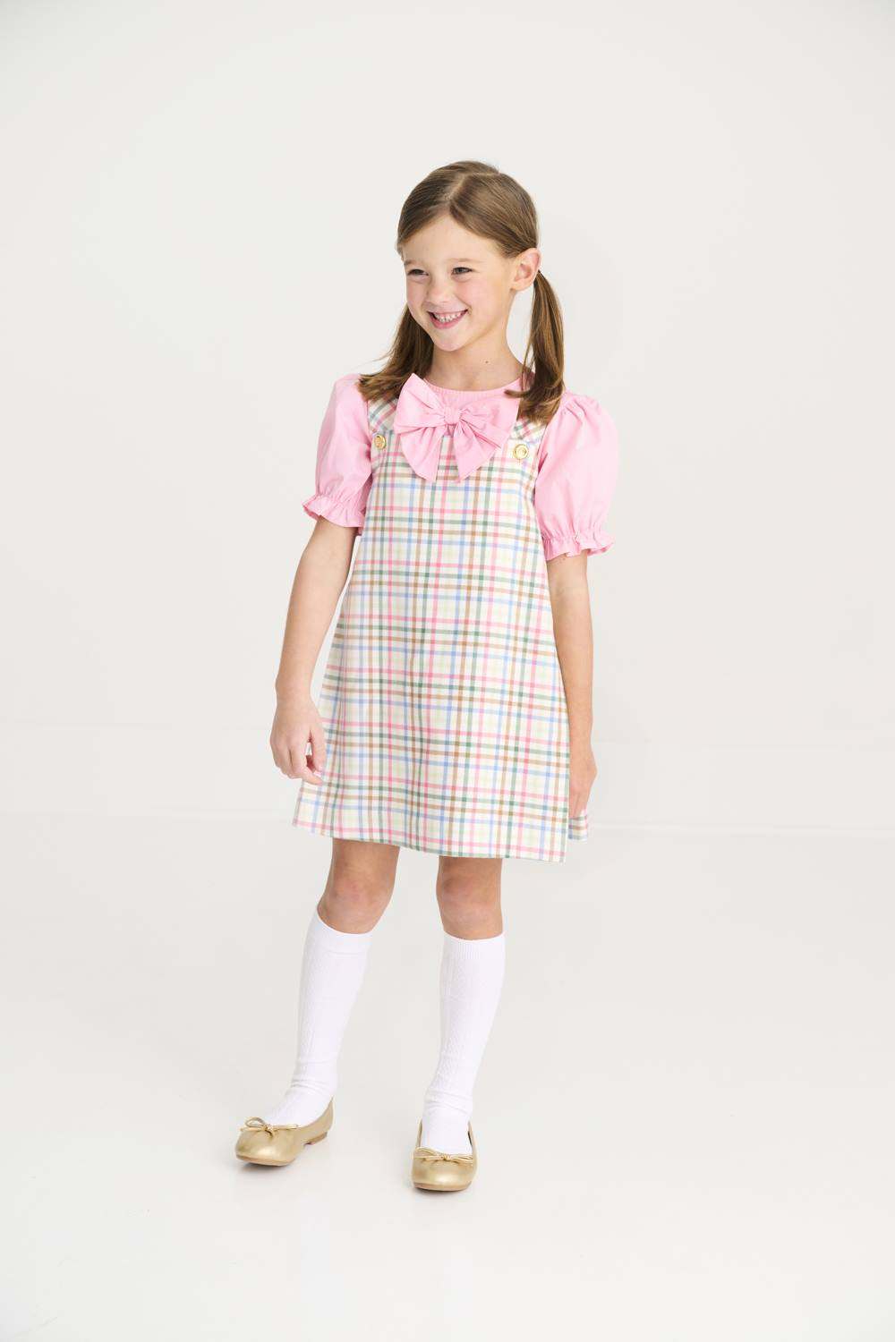 Pleated Ginny Jumper, Manalapan Plaid