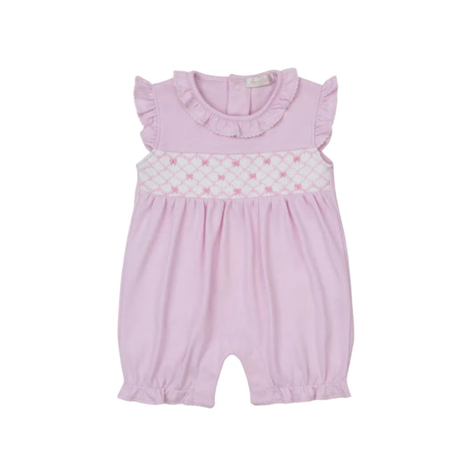Summer Bows- Short Play w/ Hand Smock- Pink