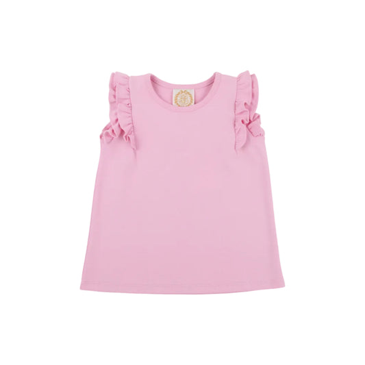 Ruehling Ruffle Top, Pier Party Pink