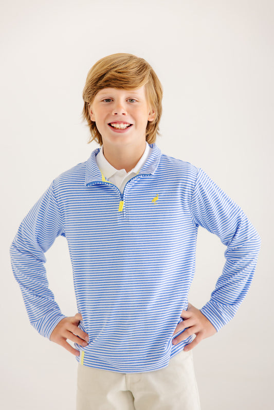 Prepletic Hayword Half Zip, Barbados Blue Stripe
