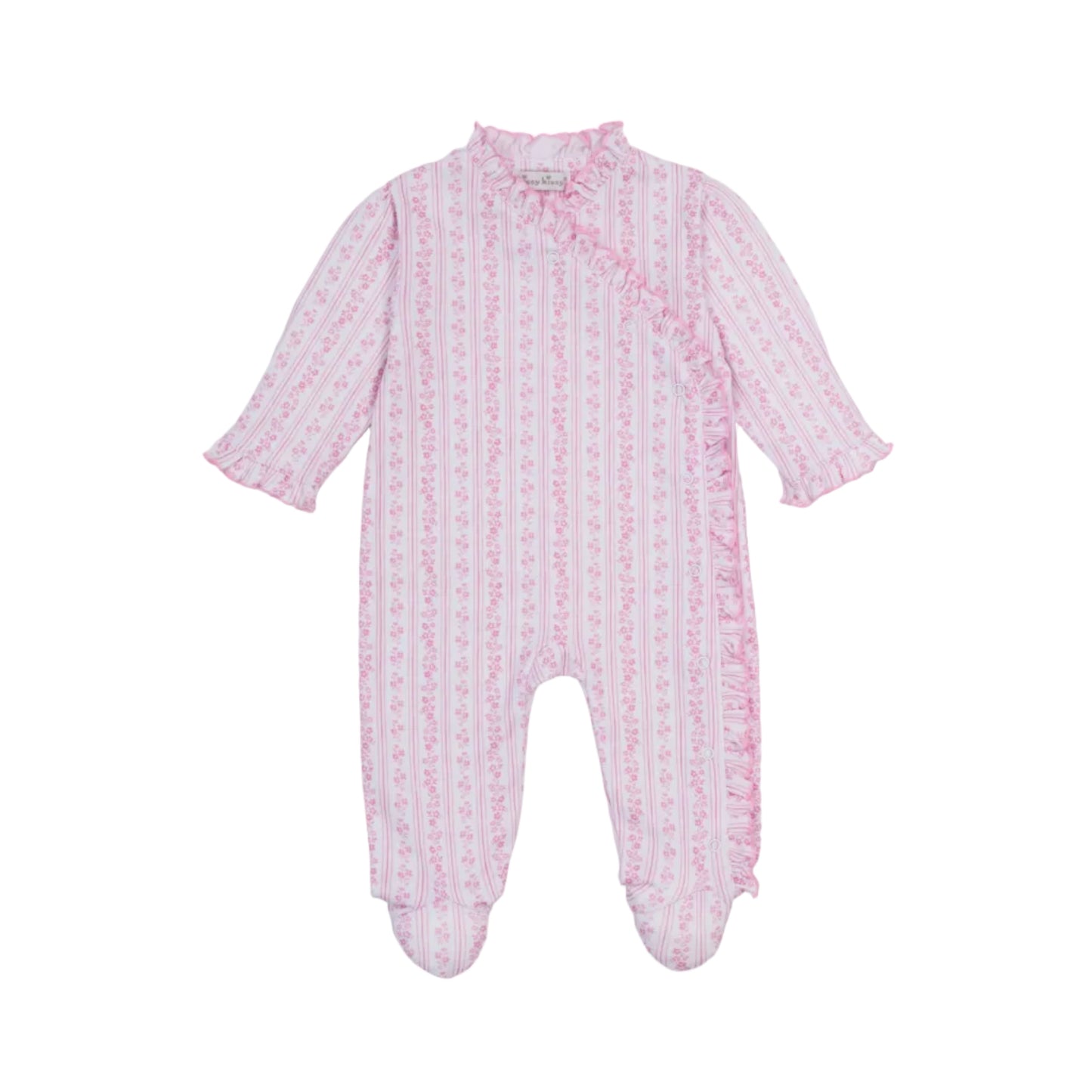 Watercolor Floral Footie, Pink