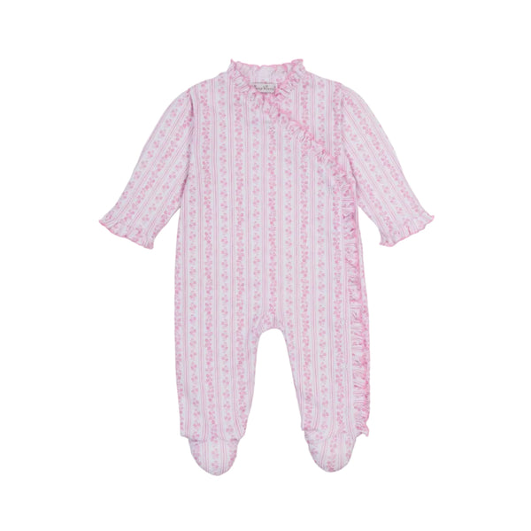 Watercolor Floral Footie, Pink