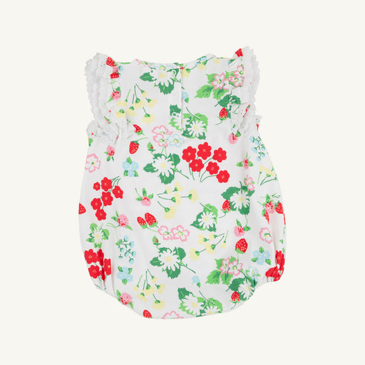 Rueling Ruffle Bubble- Pima- Berry Sweet/Worth Ave White