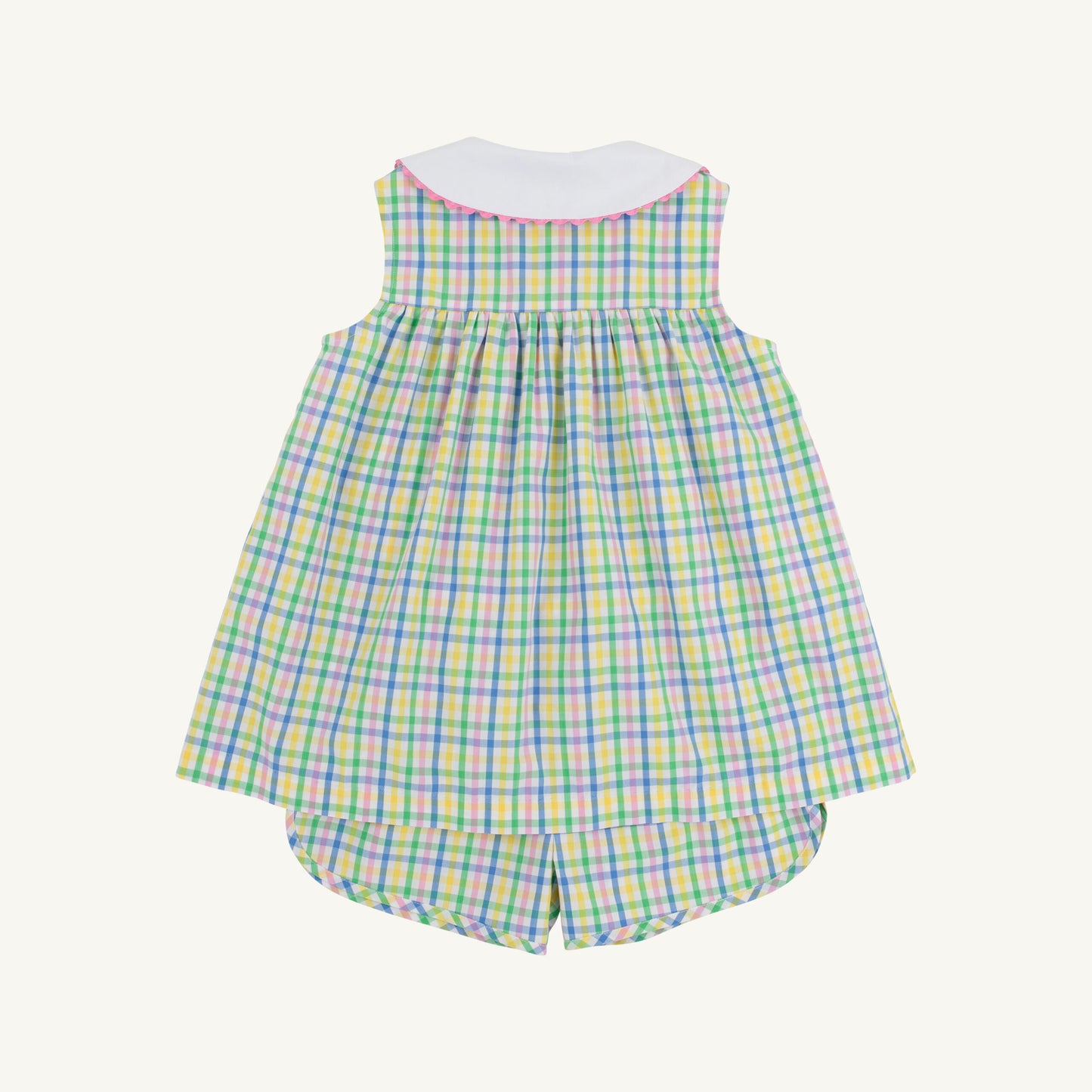Sleeveless Tabitha's Teacher's Pet Set- Knickers, Primland Plaid/Worth Ave White