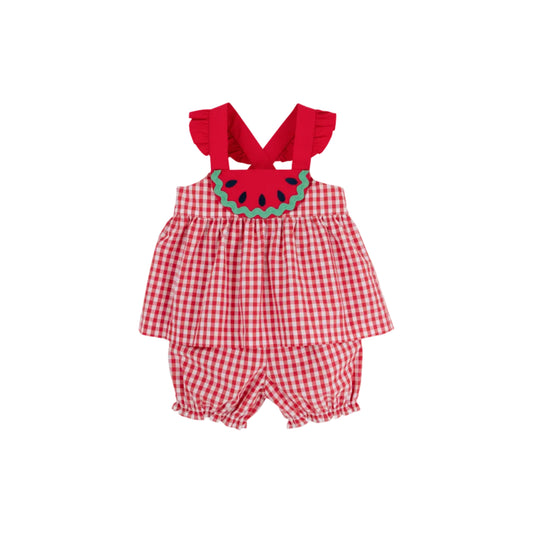 Nancy's Novelty Set- Woven Dyed Yarn- Richmond Red Gingham/Richmond Red