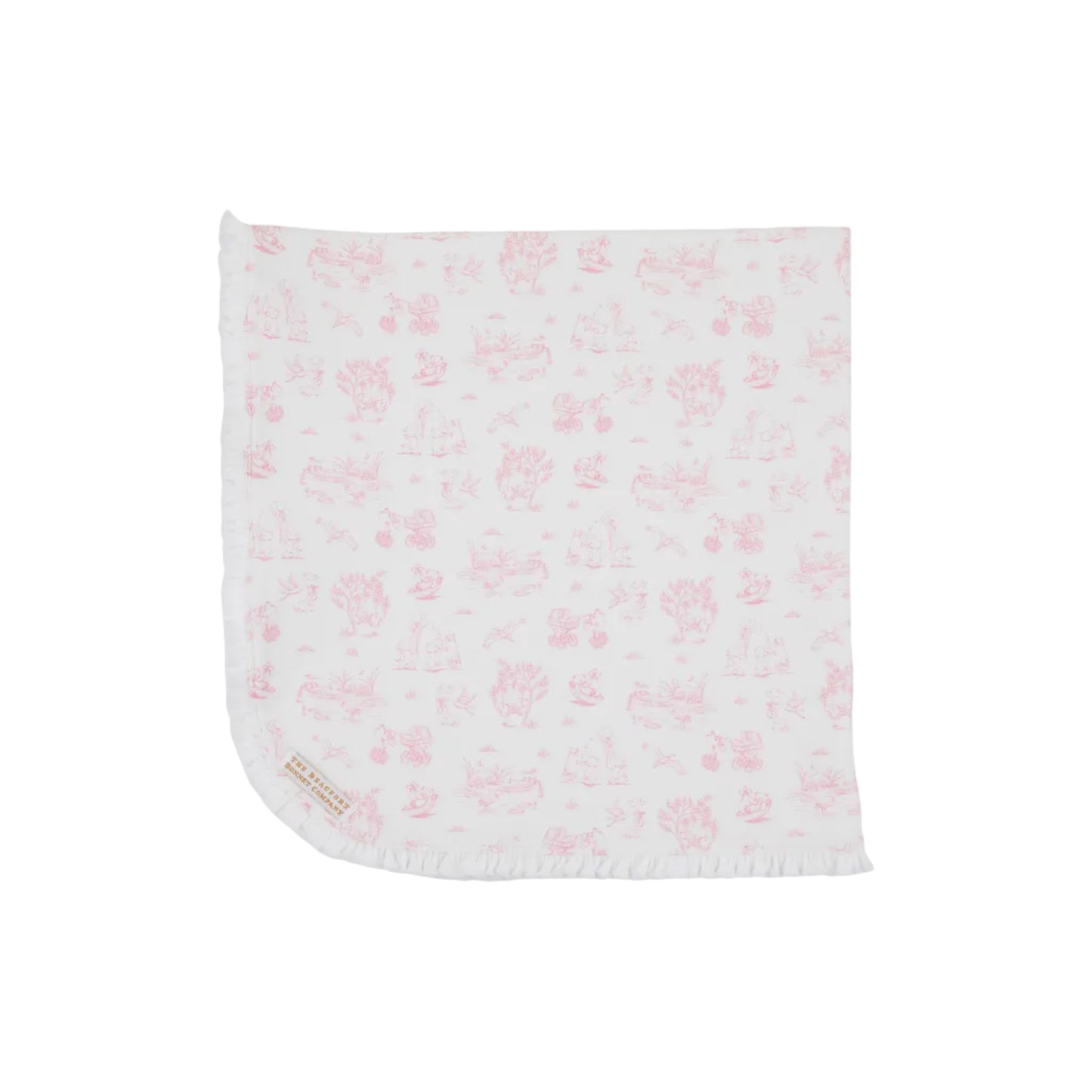Baby Buggy Blanket, Sir Propers Sweet Arrival (Hamptons Hot Pink)