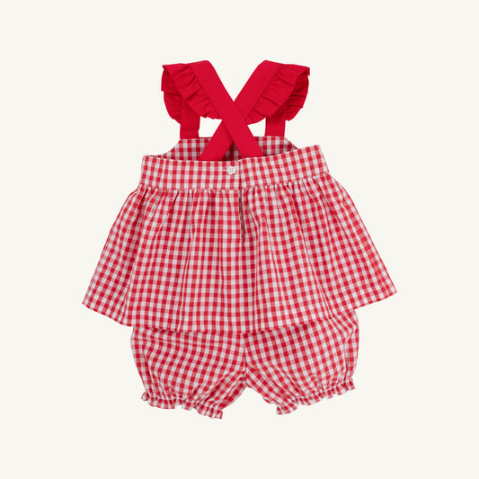 Nancy's Novelty Set- Woven Dyed Yarn- Richmond Red Gingham/Richmond Red