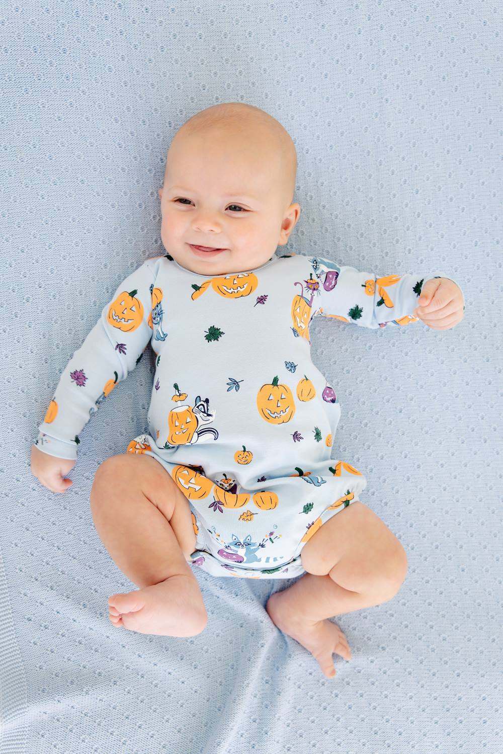 Long Sleeve Patton Play Bubble, Candy and Critters (Buckhead Blue)