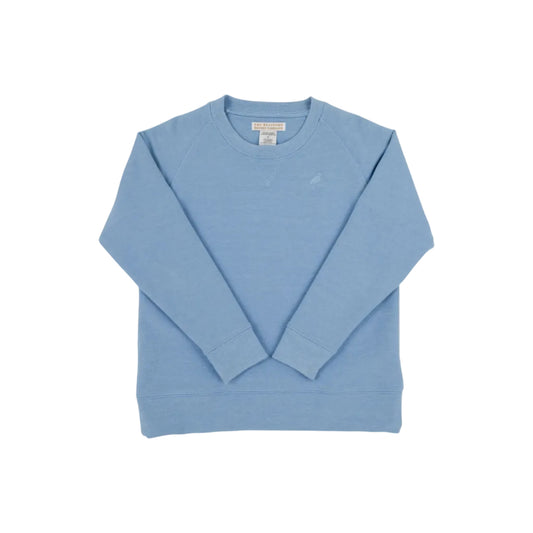 Cassidy Comfy Crewneck, Heathered, Barrington Blue