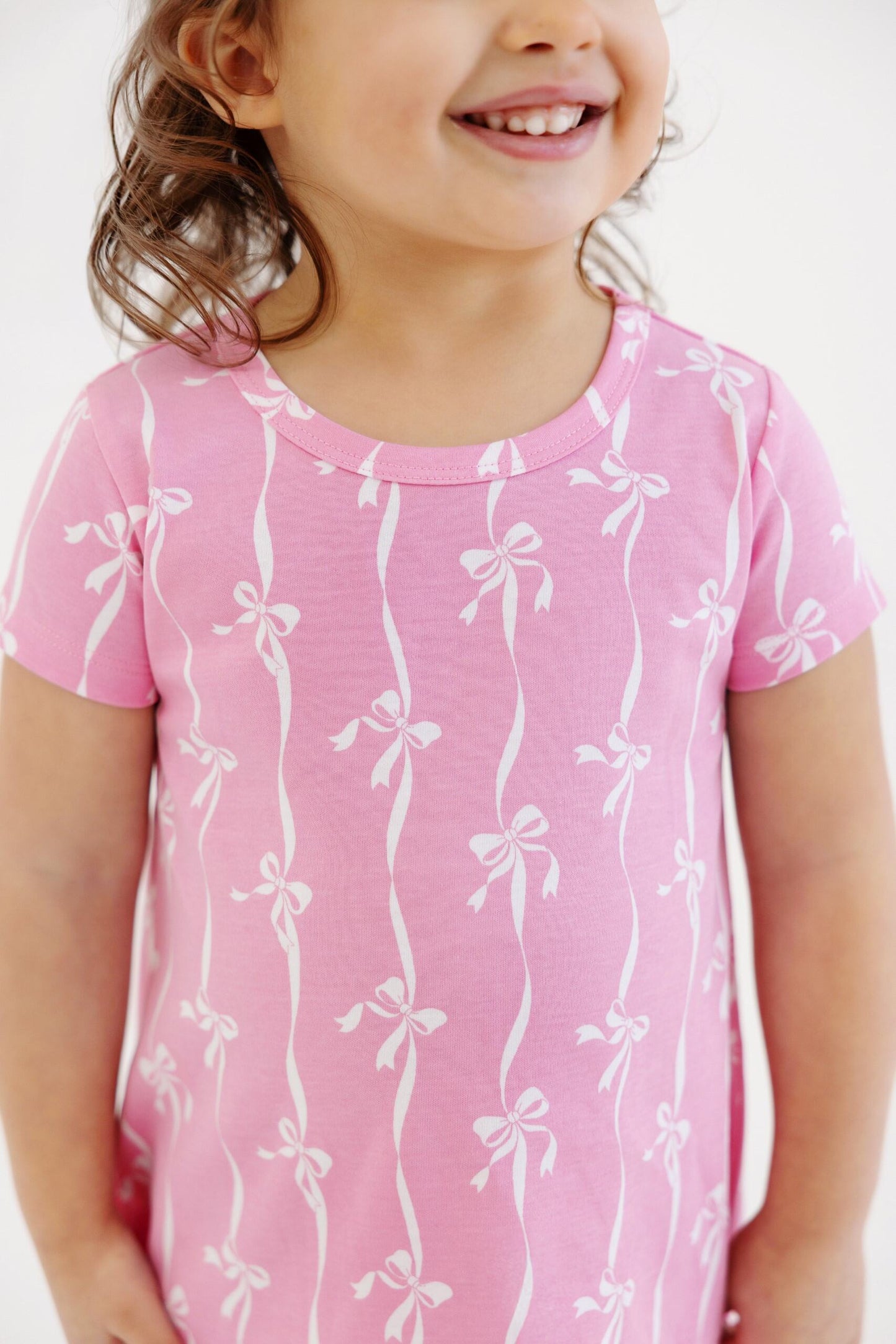 Polly Play Dress- Bell Court Bows (Hamptons Hot Pink)